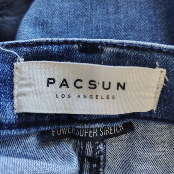 PACSUN High Rise Ankle 25 Juniors Girls Women's Distressed Stretch Jegging Jeans - Picture 3 of 5